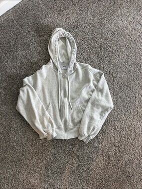 Old Navy Light Gray Zip Front Hoodie